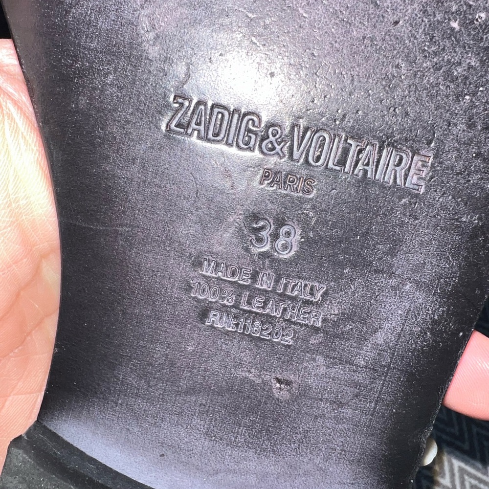 Zadig & Voltaire Alta Croc Embossed Sandals - Picture 11 of 12